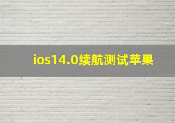 ios14.0续航测试苹果